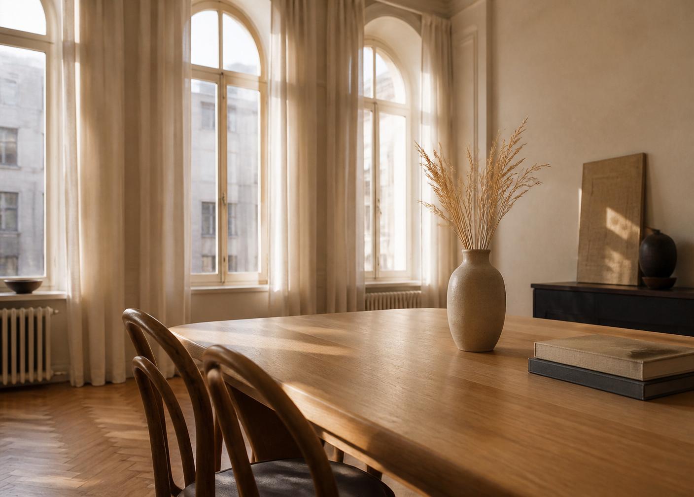 Helles Büro von PELEXIS in Berlin mit Besprechungstisch am Fenster